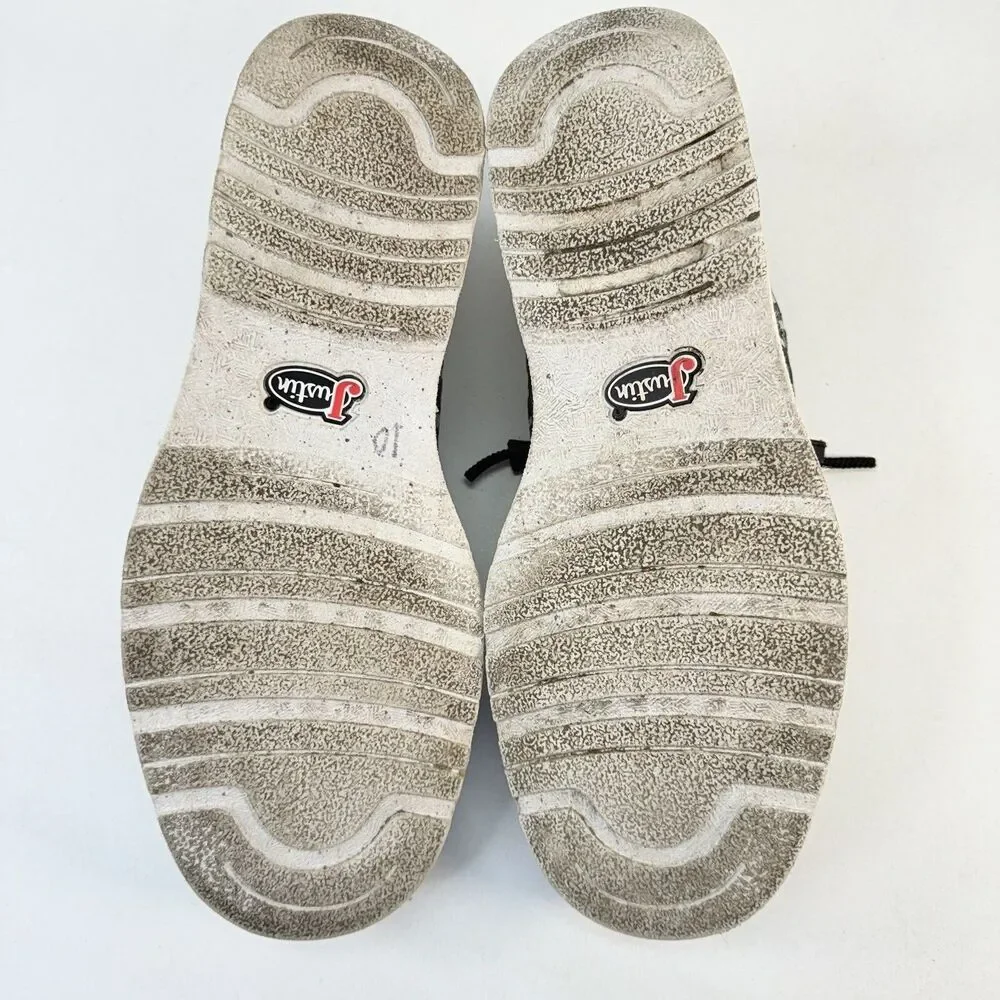 Justin JM315 Hazer Moc Toe Casual Slip On Driving Shoes Gray Men’s US 13